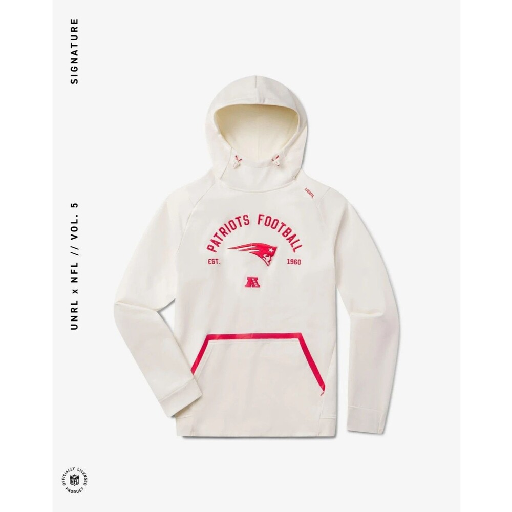 RARE UNRL New England Patriots White Crossover Hoodie II Nike Standard Issue